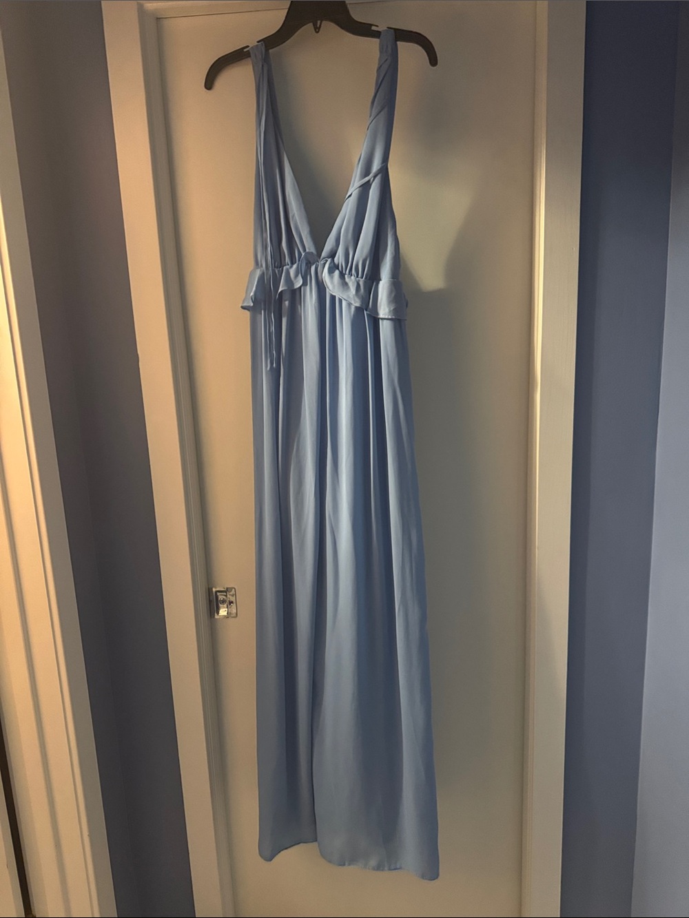 Light Blue V-Neck romper - Women's